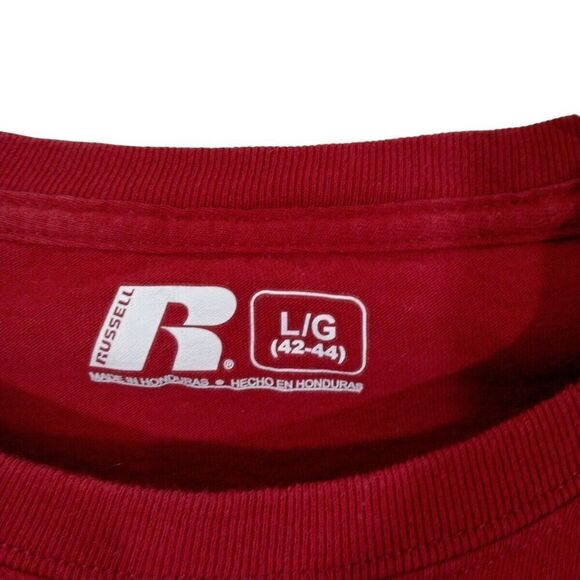 Alabama Crimson Tide Men L T-Shirt Red Logo Short Sleeve Crew Neck Football Tee - Picture 4 of 4